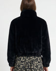 BLOUSON FAUX FUR - MARINA - NOIR MANTEAU KOOKAÏ Mode Kookai