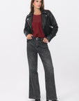 BLOUSON PERFECTO CUIR - ROCK - BLACK VESTE KOOKAI Mode Kookai