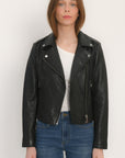 BLOUSON PERFECTO CUIR ROCK BLACK VESTE KOOKAI Mode Kookai
