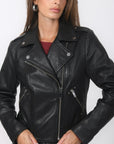 BLOUSON PERFECTO CUIR - ROCK - BLACK VESTE KOOKAI Mode Kookai