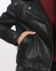 BLOUSON PERFECTO CUIR - ROCK - BLACK VESTE KOOKAI Mode Kookai