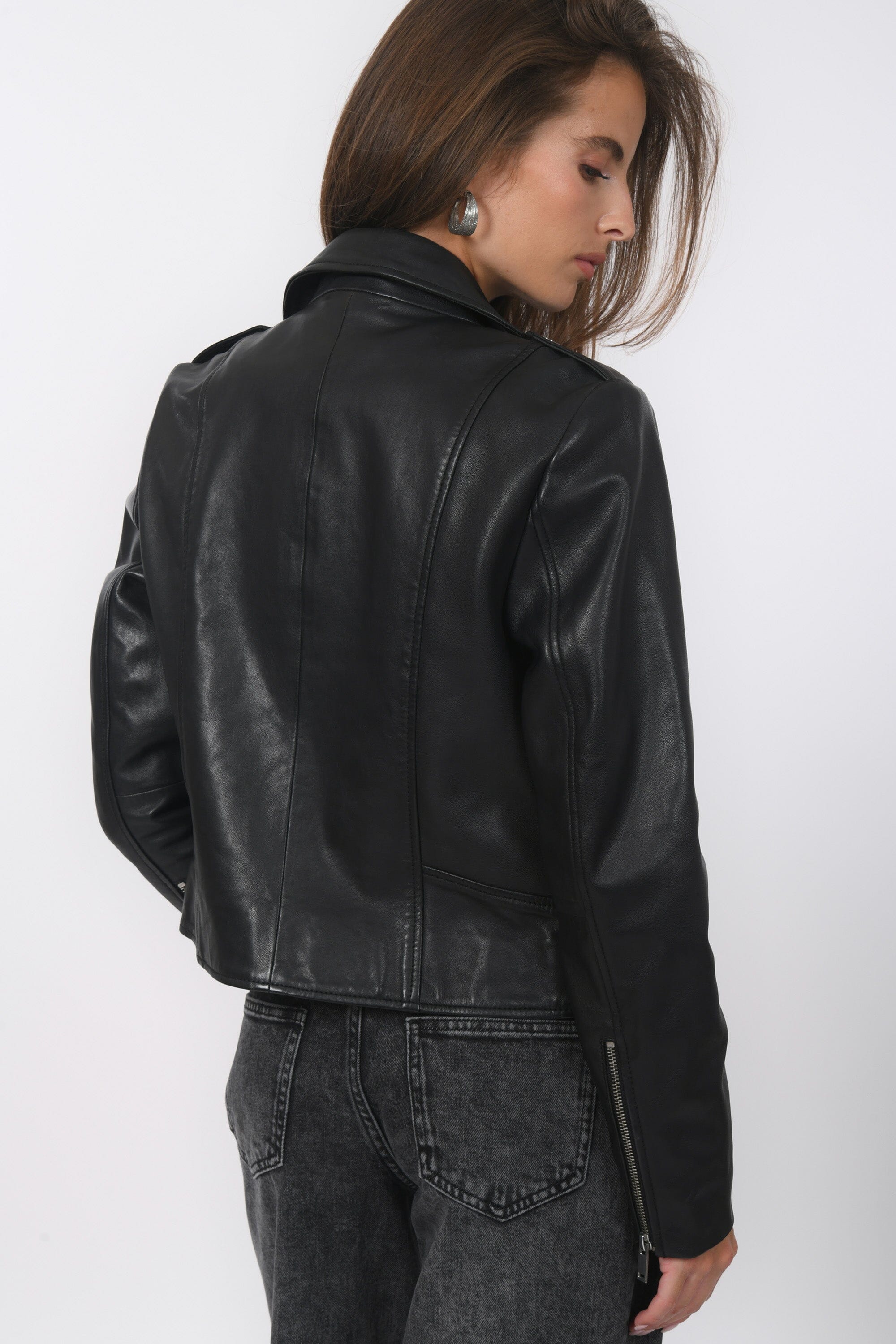 BLOUSON PERFECTO CUIR - ROCK - BLACK VESTE KOOKAI Mode Kookai