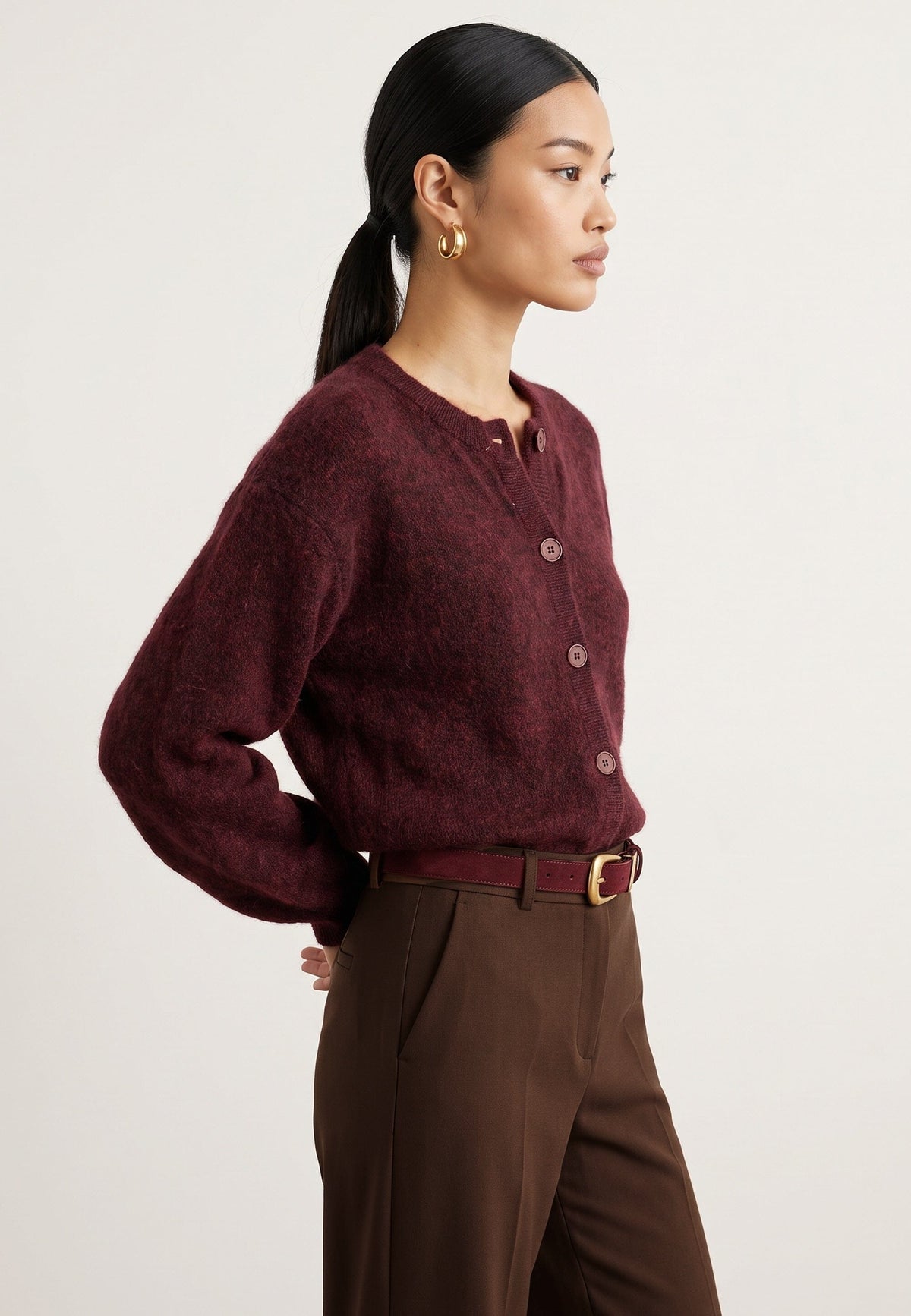 CARDIGAN - DUNA - BORDEAUX GILET NEW KOOKAI Mode Kookai