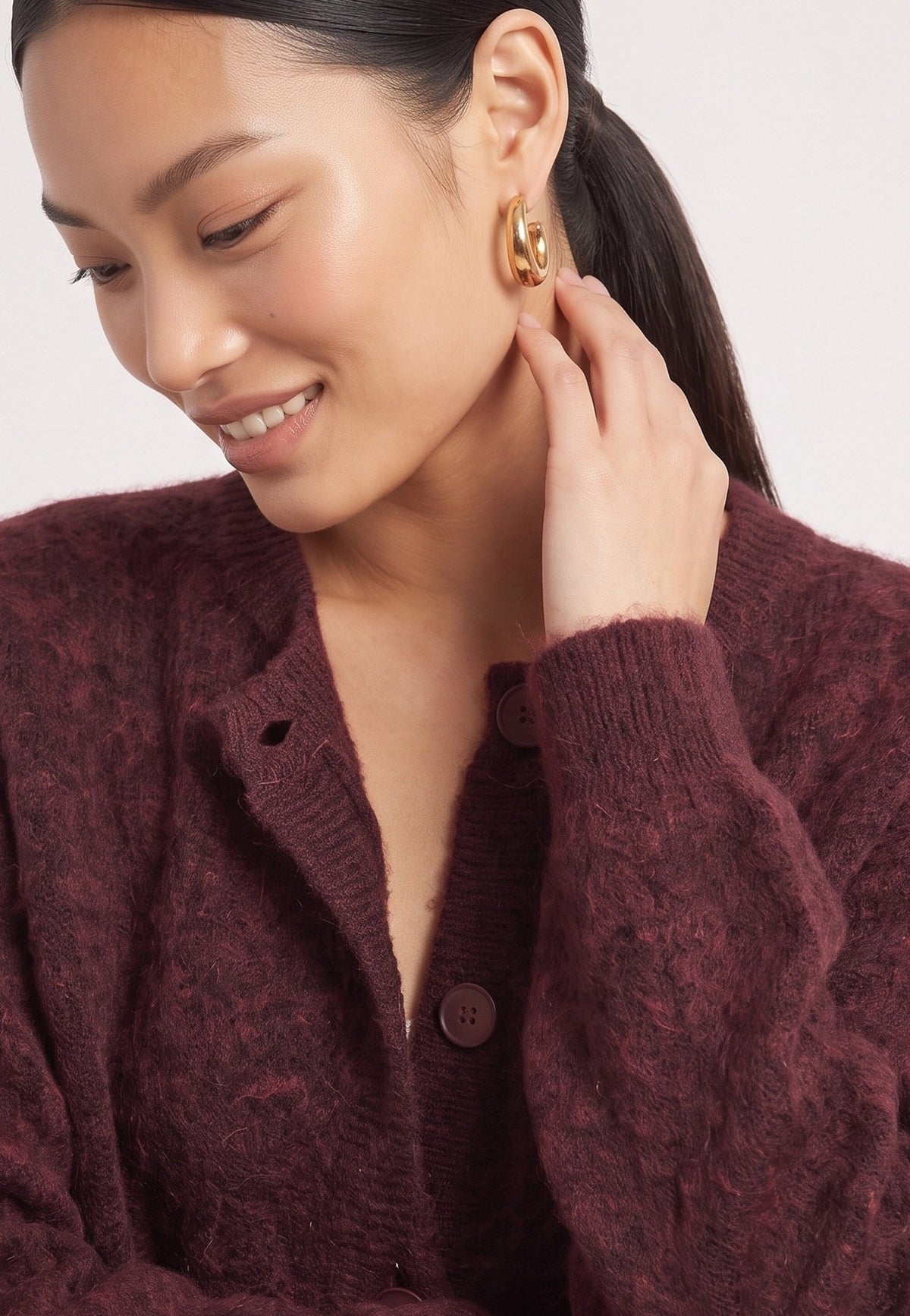CARDIGAN - DUNA - BORDEAUX GILET NEW KOOKAI Mode Kookai