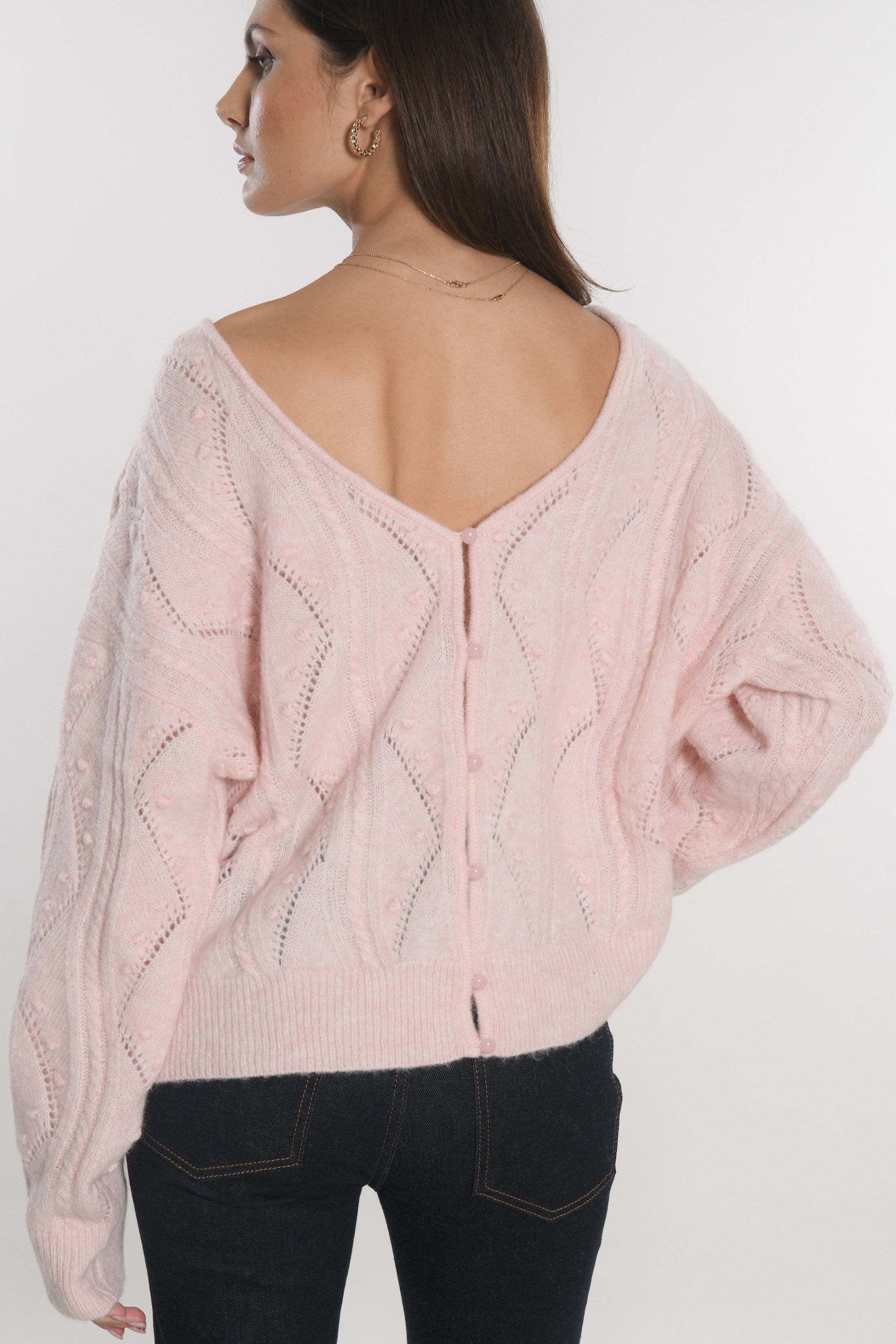 CARDIGAN MONICA ROSE PALE GILET KOOKAI Mode Kookai