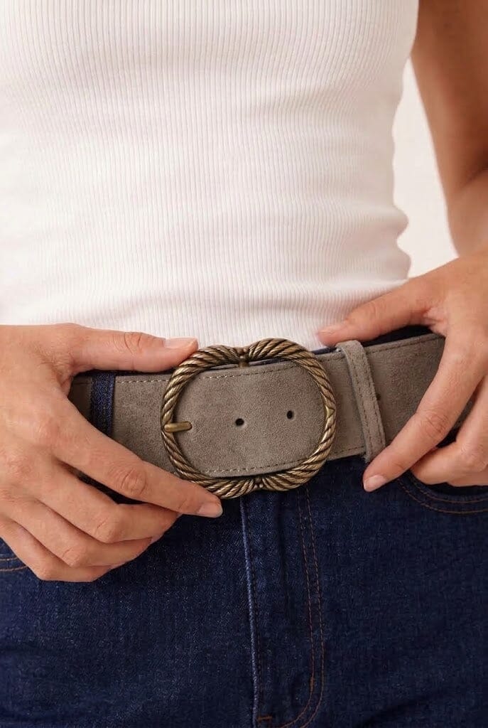 CEINTURE CUIR - DRISS - TAUPE ACCESSOIRES NEW KOOKAI Mode Kookai