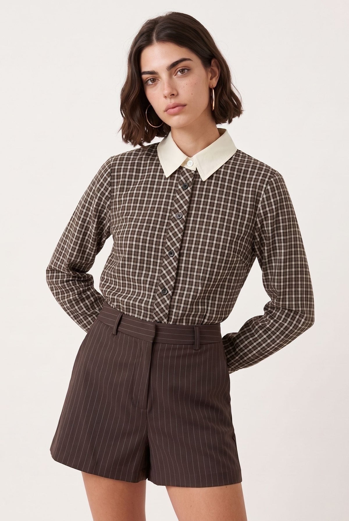 CHEMISE A CARREAUX - DECLAN - CHOCOLAT CHEMISIER NEW KOOKAI Mode Kookai