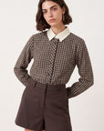 CHEMISE A CARREAUX - DECLAN - CHOCOLAT CHEMISIER NEW KOOKAI Mode Kookai