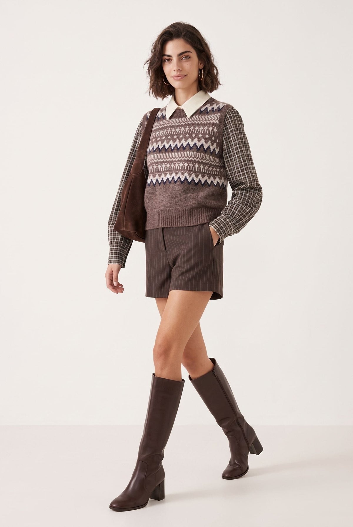 CHEMISE A CARREAUX - DECLAN - CHOCOLAT CHEMISIER NEW KOOKAI Mode Kookai