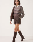 CHEMISE A CARREAUX - DECLAN - CHOCOLAT CHEMISIER NEW KOOKAI Mode Kookai