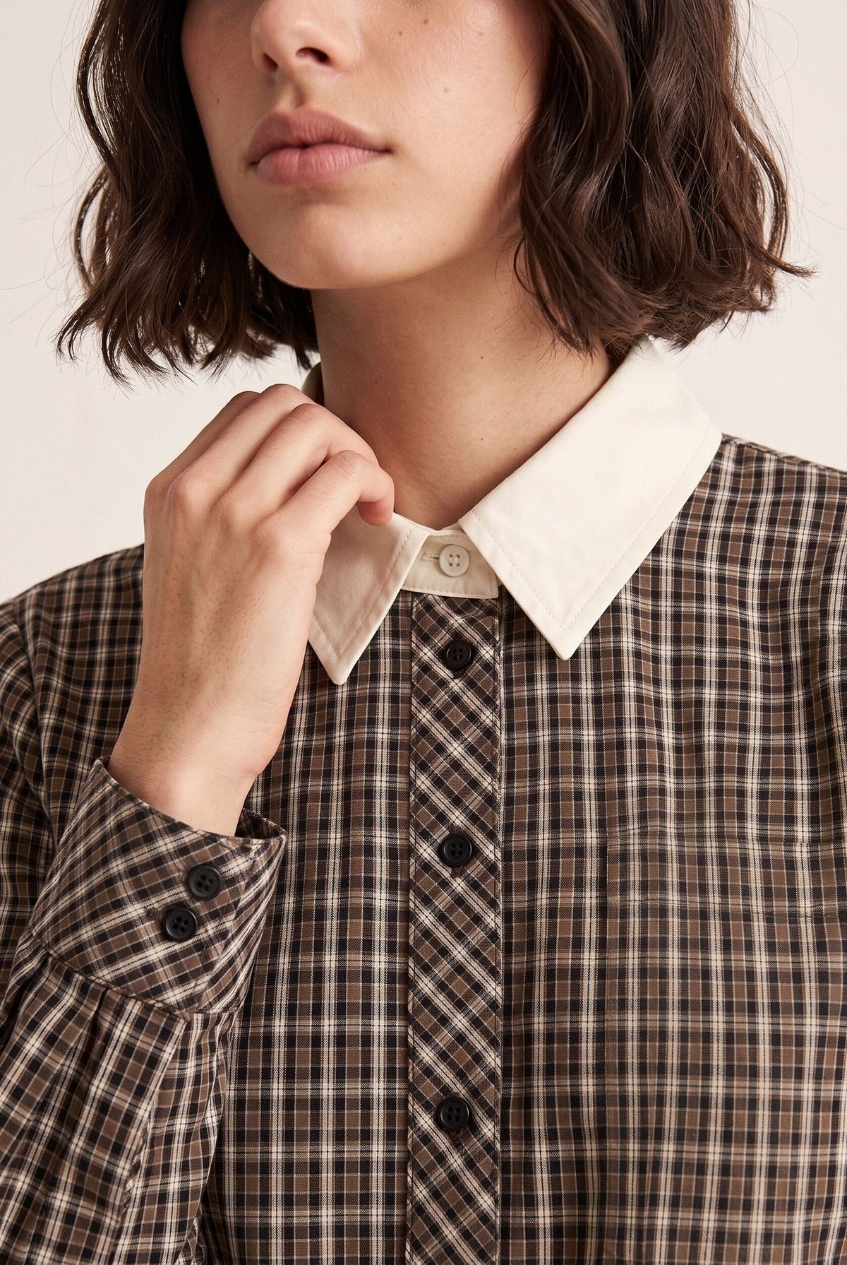 CHEMISE A CARREAUX - DECLAN - CHOCOLAT CHEMISIER NEW KOOKAI Mode Kookai