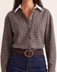 CHEMISE A CARREAUX - DECLAN - CHOCOLAT CHEMISIER NEW KOOKAI Mode Kookai