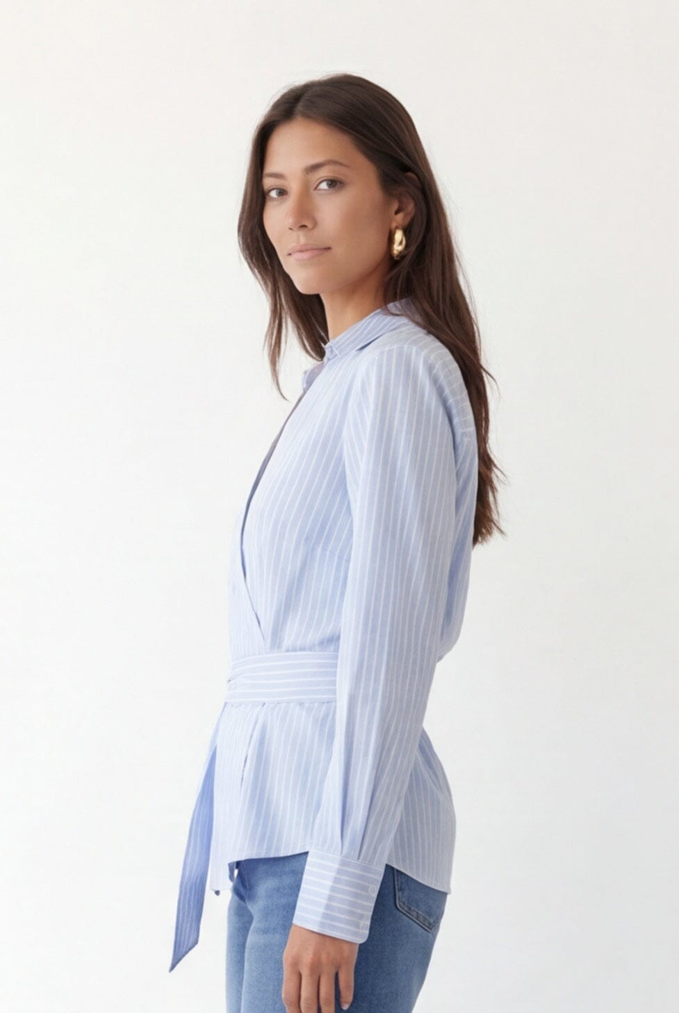 CHEMISE CACHE COEUR - CHRISTA - BLEU CHEMISIER NEW KOOKAI Mode Kookai