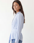 CHEMISE CACHE COEUR - CHRISTA - BLEU CHEMISIER NEW KOOKAI Mode Kookai