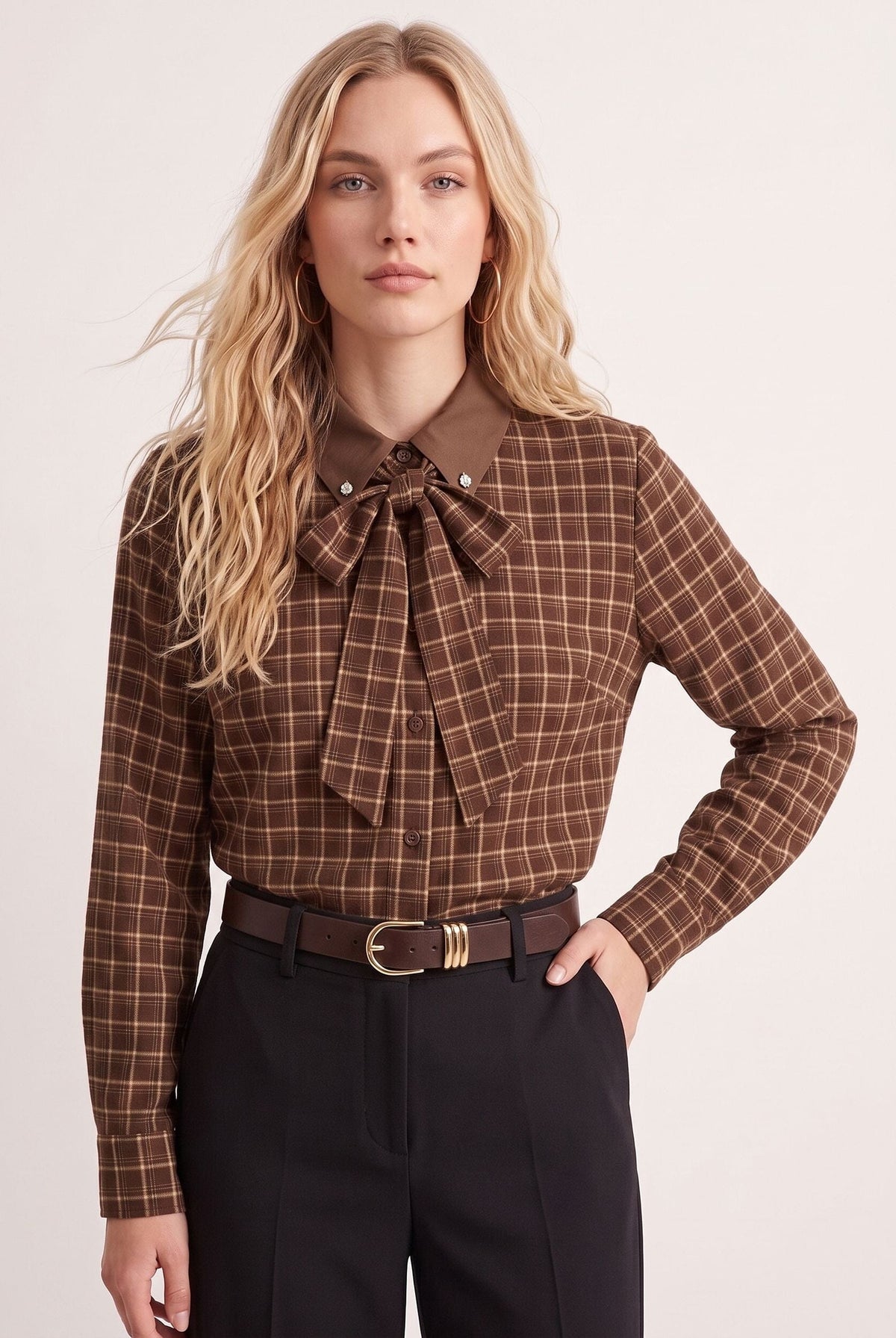 CHEMISE CARREAUX - DOMINIQUE - CHOCOLAT CHEMISIER NEW KOOKAI Mode Kookai
