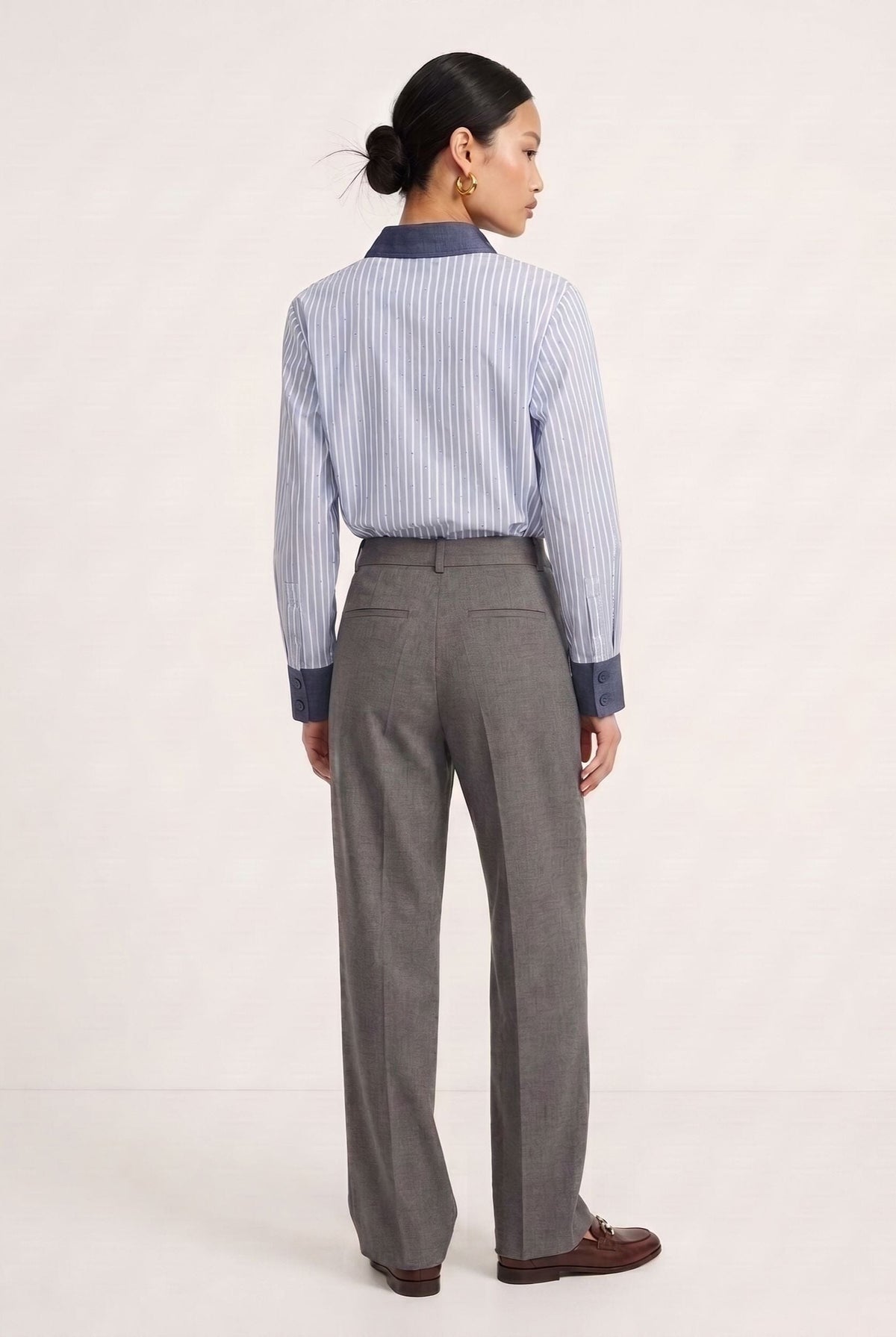 CHEMISE COL CONTRASTE - DOMIE - BLEU CHEMISIER NEW KOOKAI Mode Kookai
