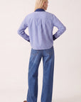 CHEMISE COL CONTRASTE - DOMIE - BLEU CHEMISIER NEW KOOKAI Mode Kookai