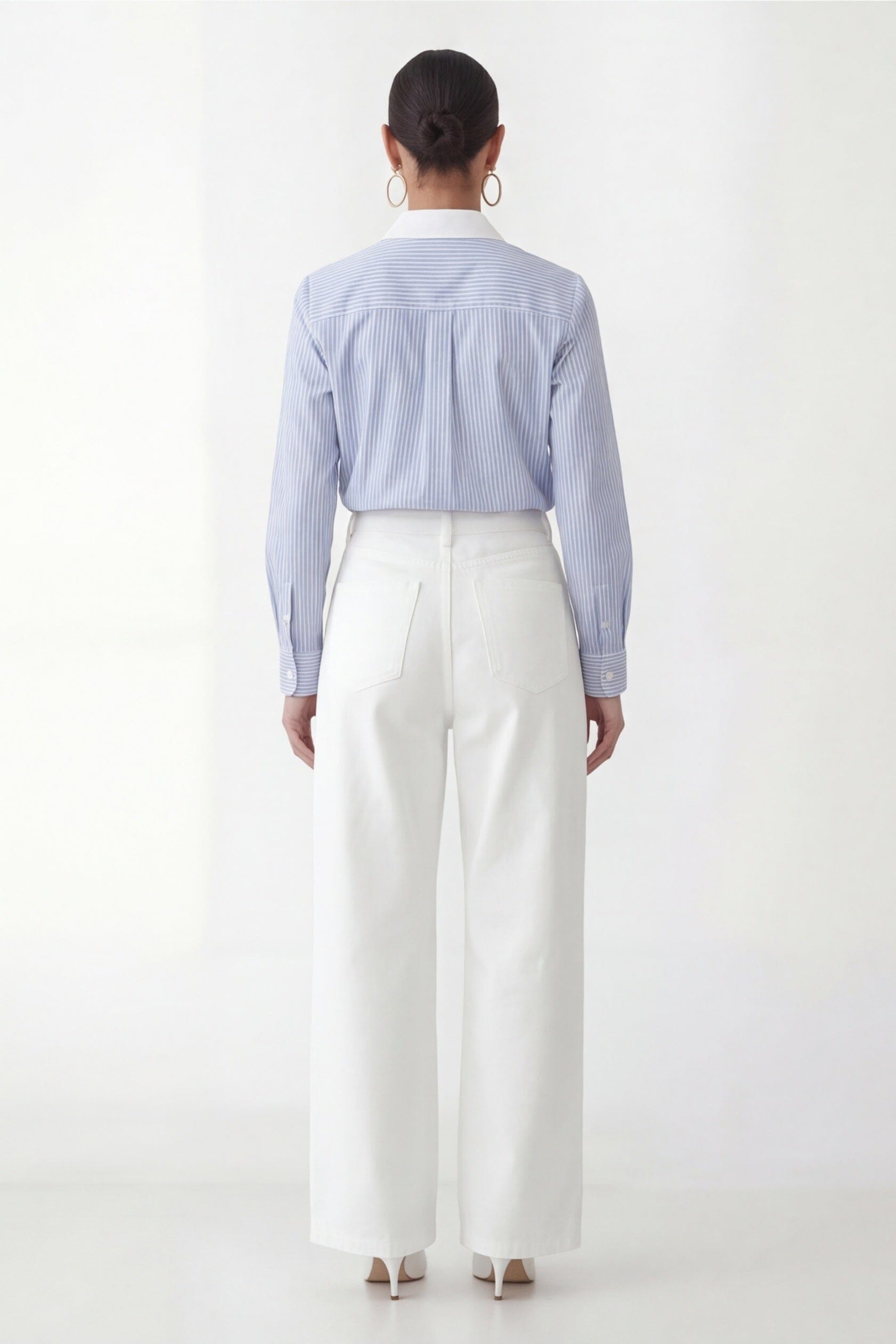 CHEMISE COTON - CASSIUS - BLEU CLAIR/BLANC CHEMISIER NEW KOOKAI Mode Kookai