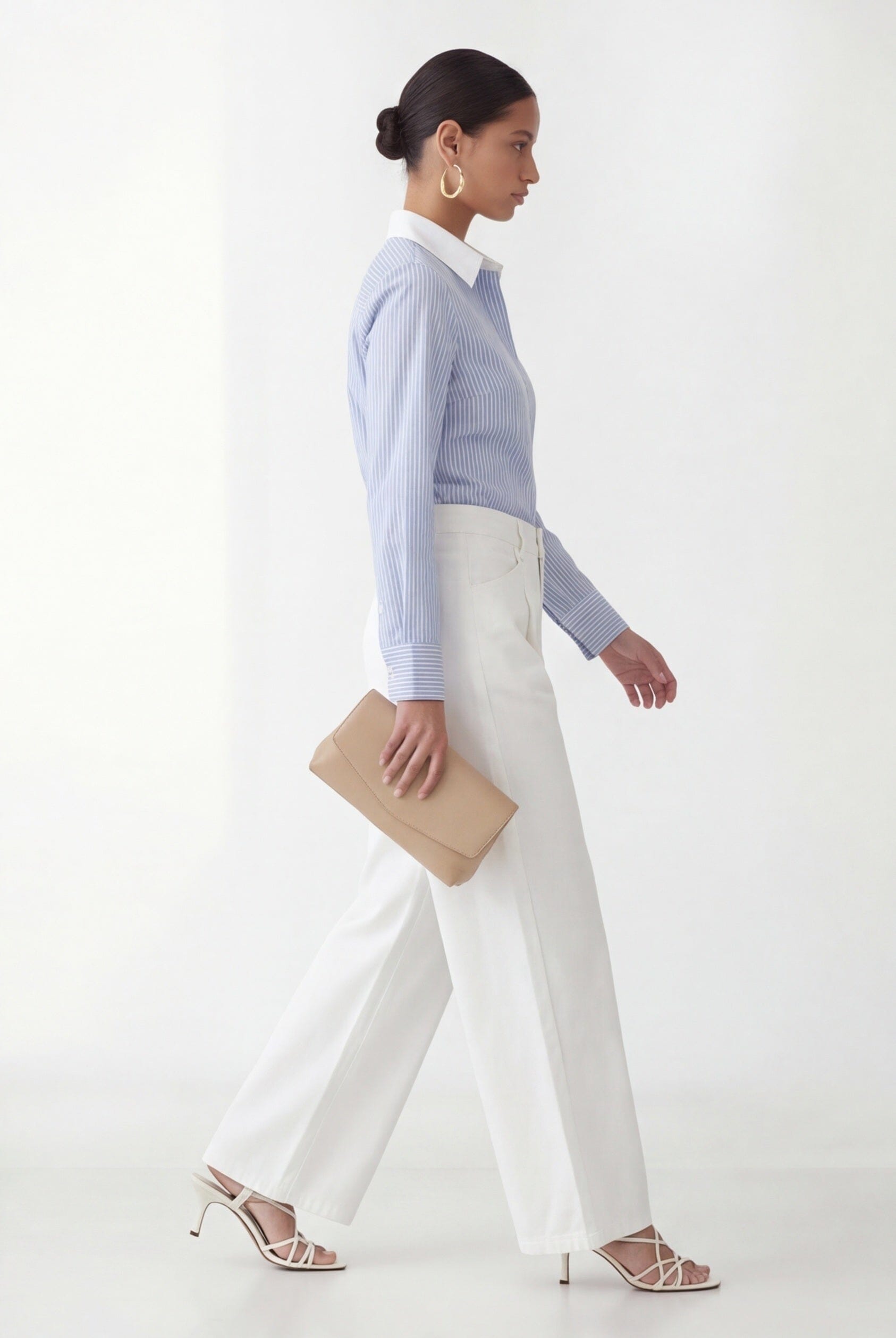 CHEMISE COTON - CASSIUS - BLEU CLAIR/BLANC CHEMISIER NEW KOOKAI Mode Kookai