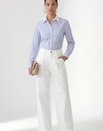 CHEMISE COTON - CASSIUS - BLEU CLAIR/BLANC CHEMISIER NEW KOOKAI Mode Kookai