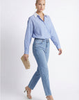 CHEMISE COTON - CASSIUS - BLEU/BLANC CHEMISIER NEW KOOKAI Mode Kookai