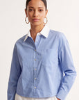 CHEMISE COTON - CASSIUS - CIEL/BLANC CHEMISIER NEW KOOKAI Mode Kookai