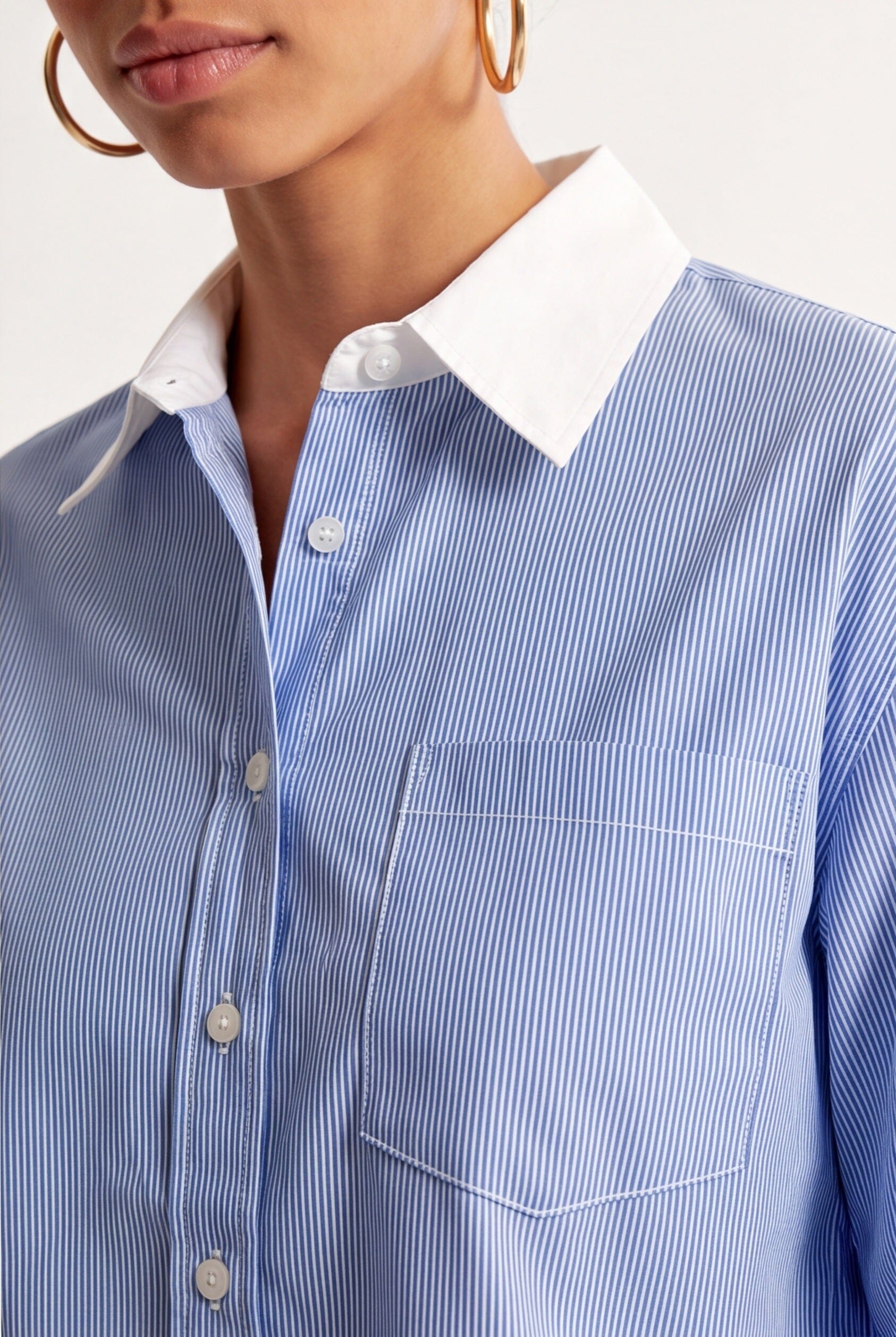 CHEMISE COTON - CASSIUS - CIEL/BLANC CHEMISIER NEW KOOKAI Mode Kookai