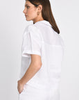 CHEMISE EN LIN CROP TAHIA BLANC CHEMISIER KOOKAI Mode Kookai