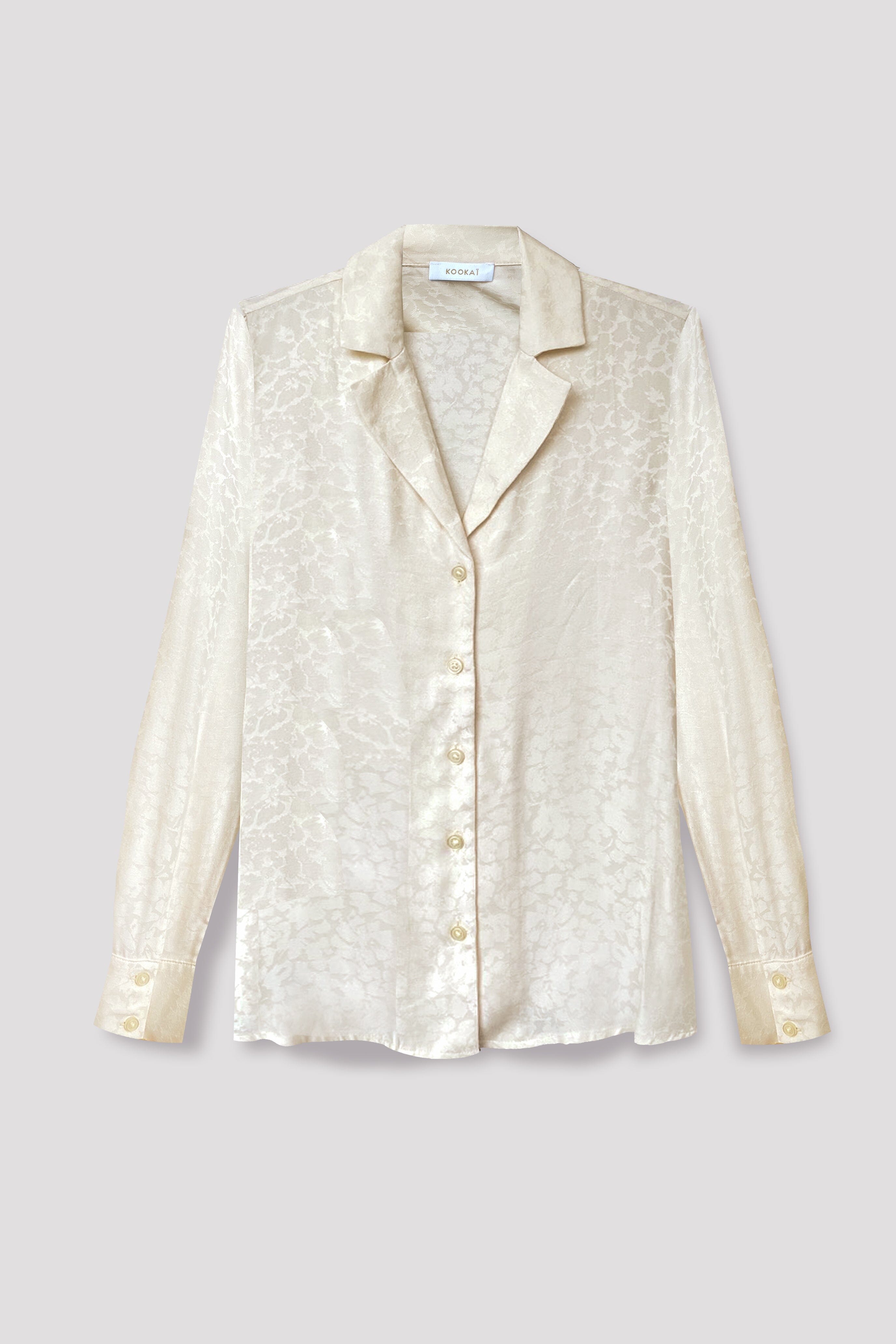 CHEMISE JACQUARD EFFET SOIE CALLISTE CRÉME CHEMISIER KOOKAI Mode Kookai