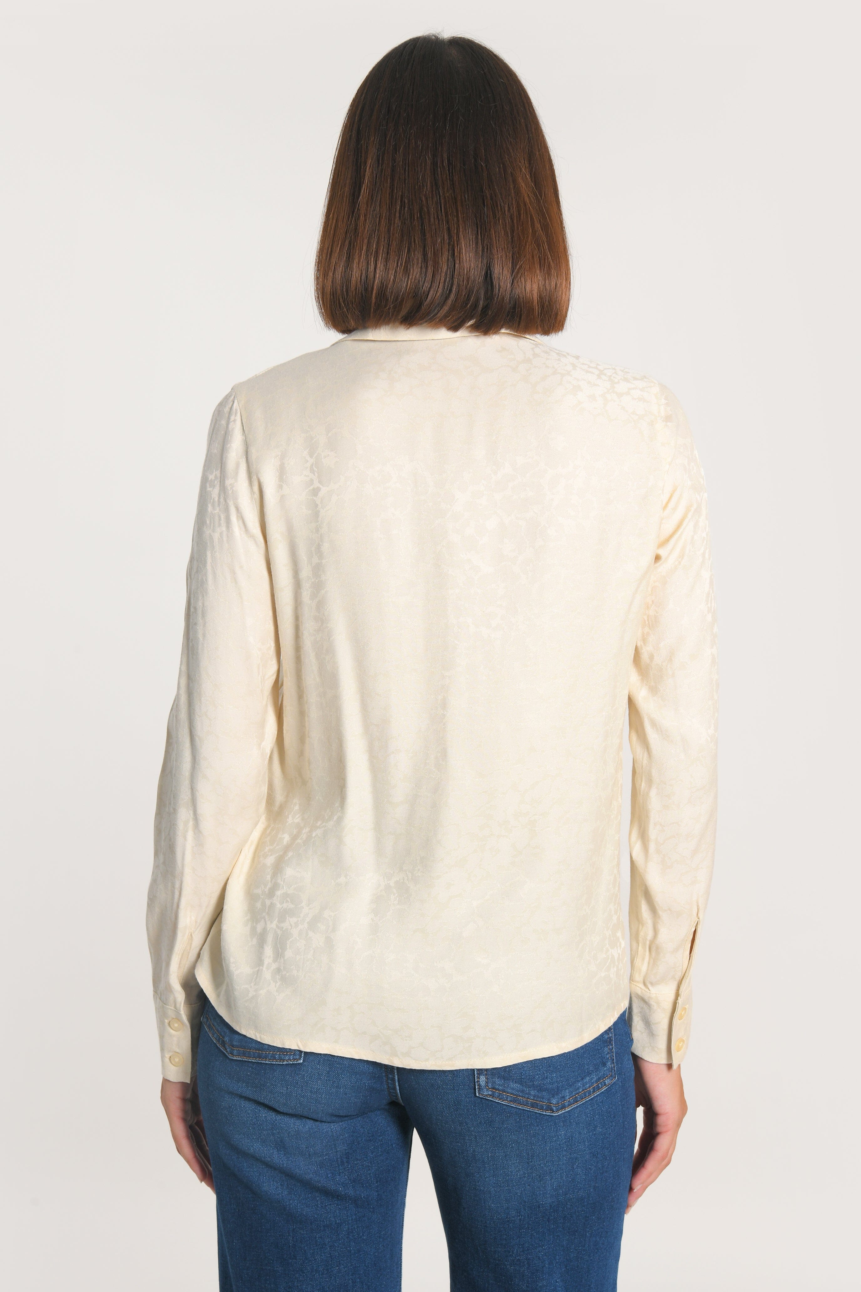 CHEMISE JACQUARD EFFET SOIE CALLISTE CRÉME CHEMISIER KOOKAI Mode Kookai