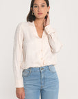 CHEMISE JACQUARD EFFET SOIE CALLISTE POUDRE CHEMISIER KOOKAI Mode Kookai