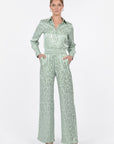 CHEMISE JACQUARD SATIN WISSEM CELADON CHEMISIER KOOKAI Mode Kookai