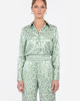 CHEMISE JACQUARD SATIN WISSEM CELADON CHEMISIER KOOKAI Mode Kookai