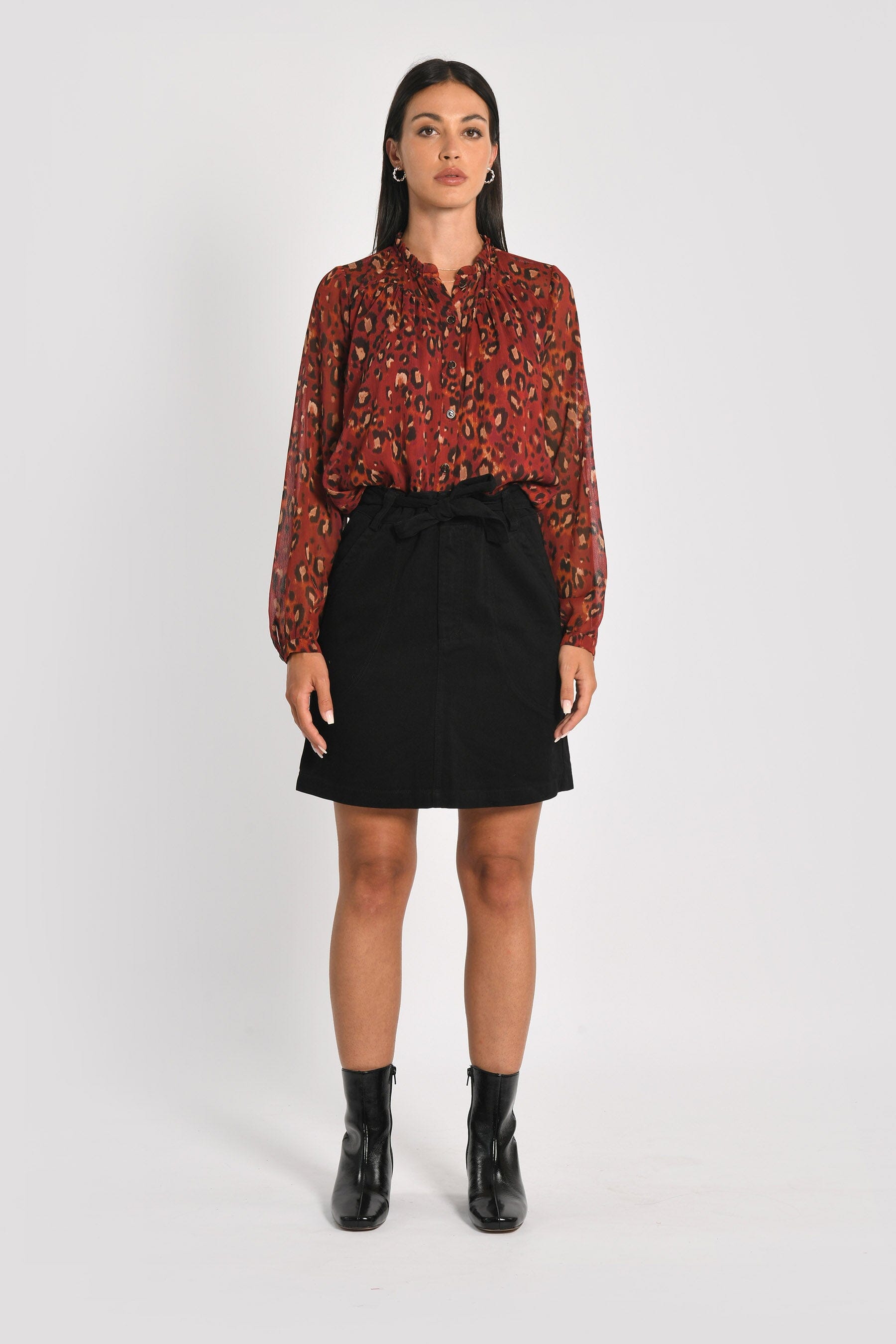 CHEMISE LÉOPARD MINA BORDEAUX CHEMISIER KOOKAI Mode Kookai