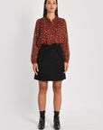 CHEMISE LÉOPARD MINA BORDEAUX CHEMISIER KOOKAI Mode Kookai