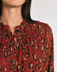 CHEMISE LÉOPARD MINA BORDEAUX CHEMISIER KOOKAI Mode Kookai