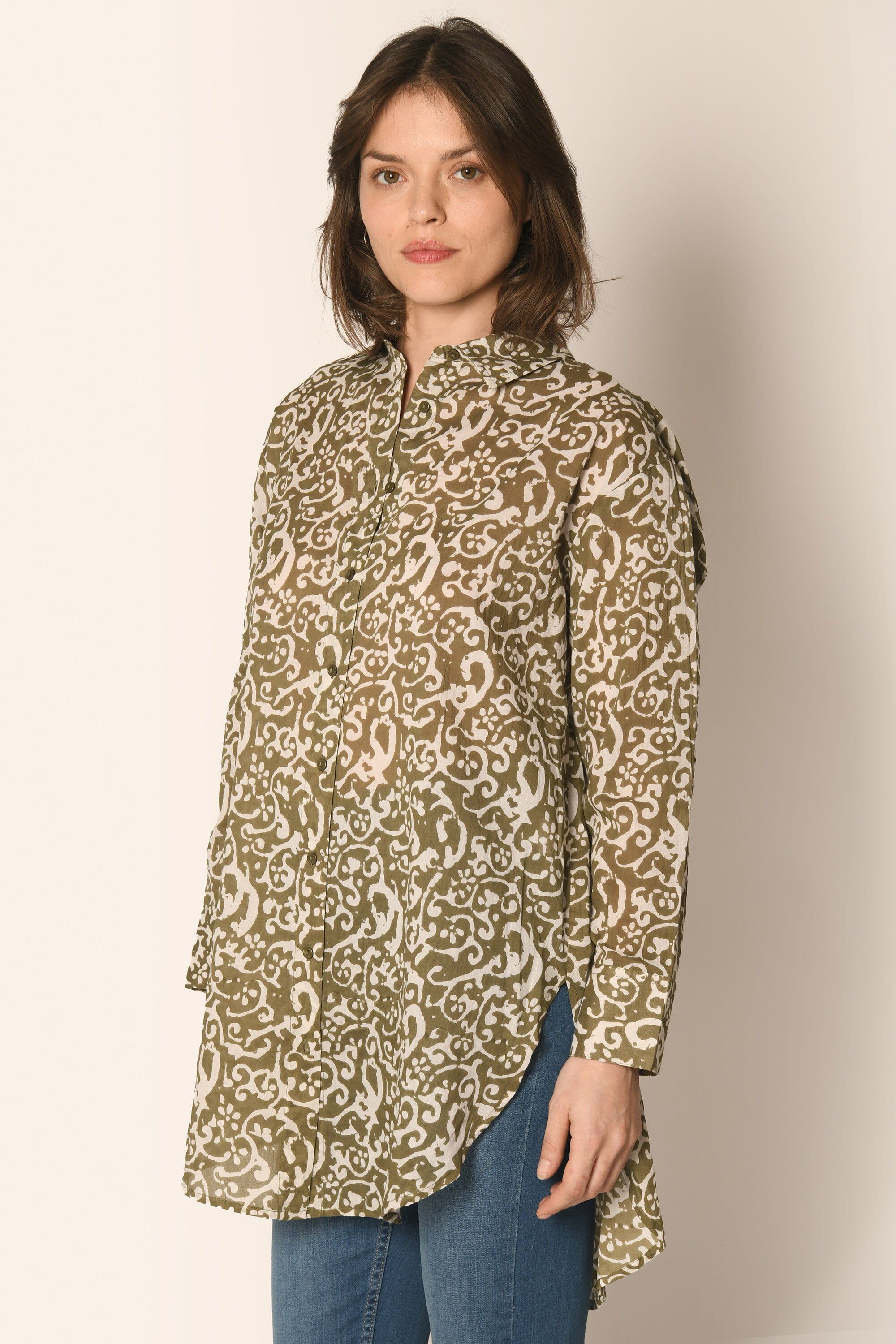 CHEMISE LOOSE - KAKI - MULHOUSE CHEMISIER KOOKAI Mode Kookai