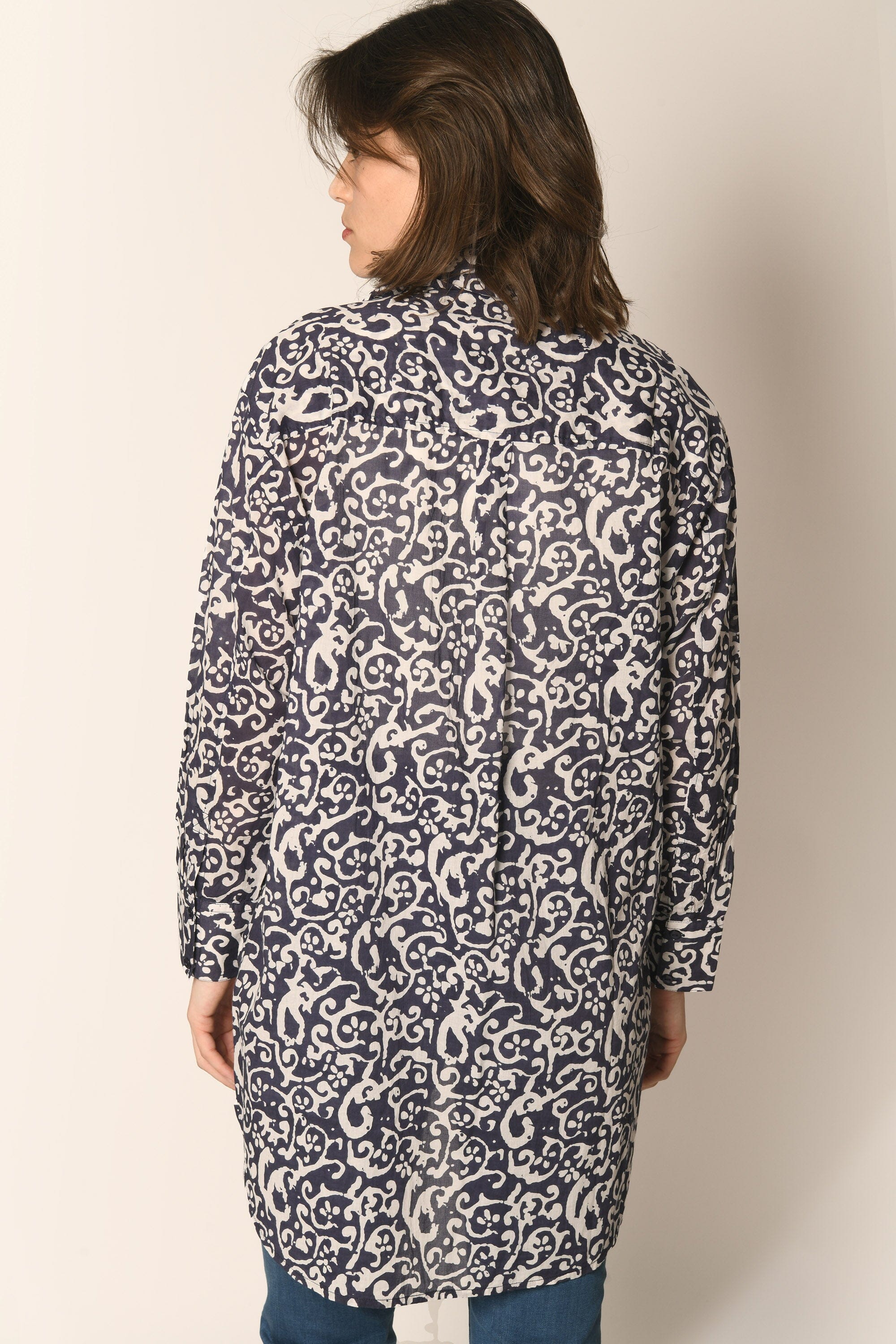 CHEMISE LOOSE - NAVY - MULHOUSE CHEMISIER KOOKAI Mode Kookai
