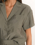 CHEMISE MANCHES COURTES - ADELE - KAKI CHEMISIER NEW KOOKAI Mode Kookai