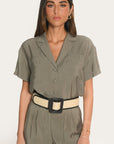 CHEMISE MANCHES COURTES - ADELE - KAKI CHEMISIER NEW KOOKAI Mode Kookai