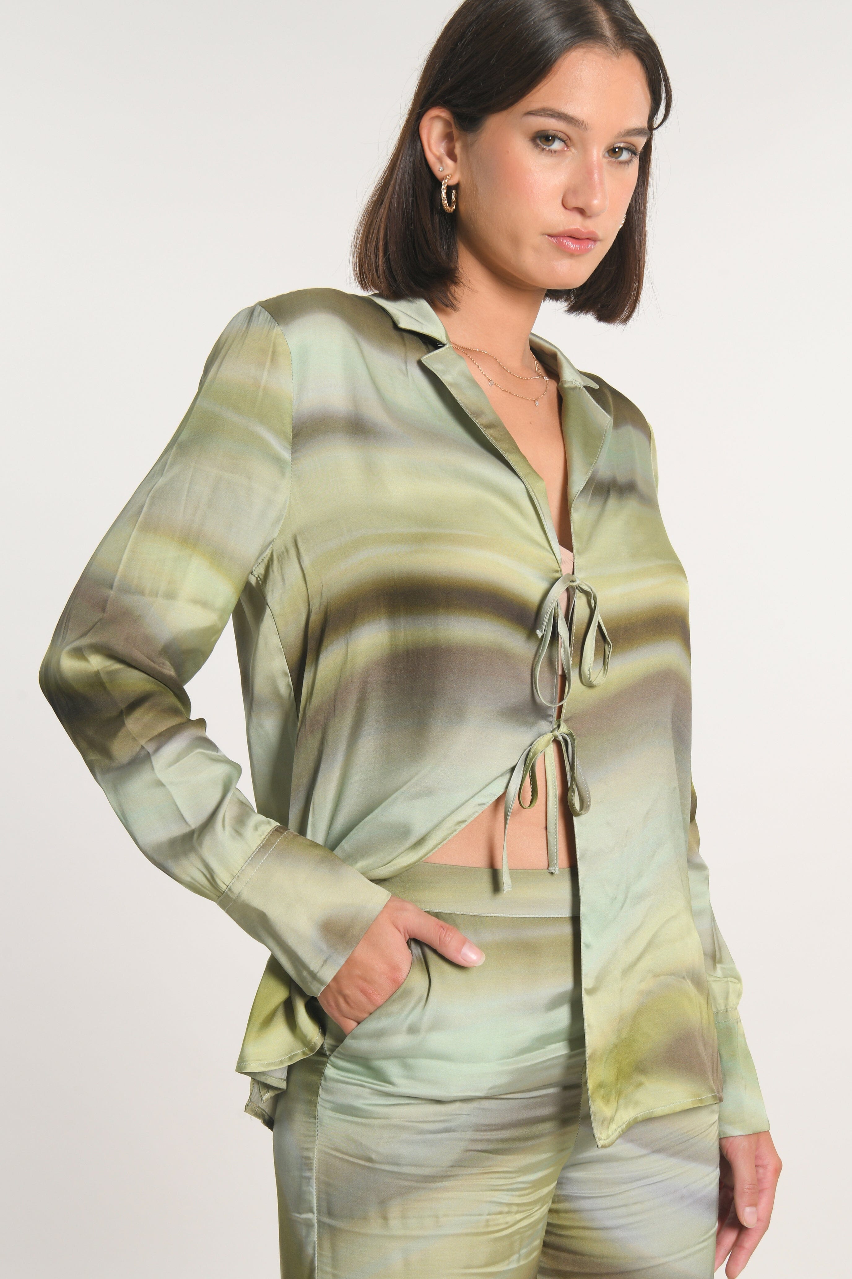 CHEMISE NIKITA IMPRIMÉ 70s MULTI KAKI CHEMISIER KOOKAI Mode Kookai