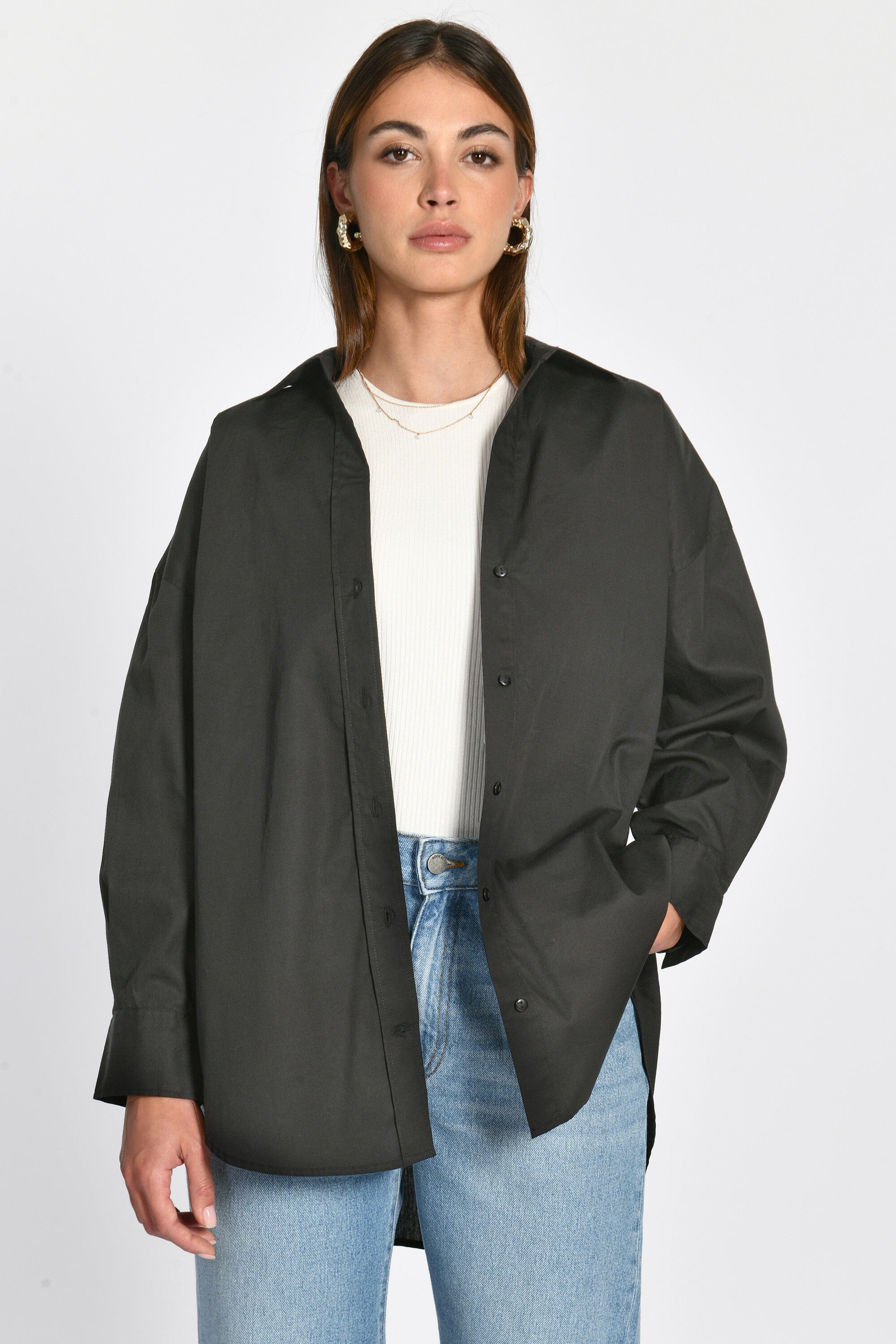 CHEMISE OVERSIZED CANDY NOIR CHEMISIER KOOKAI Mode Kookai