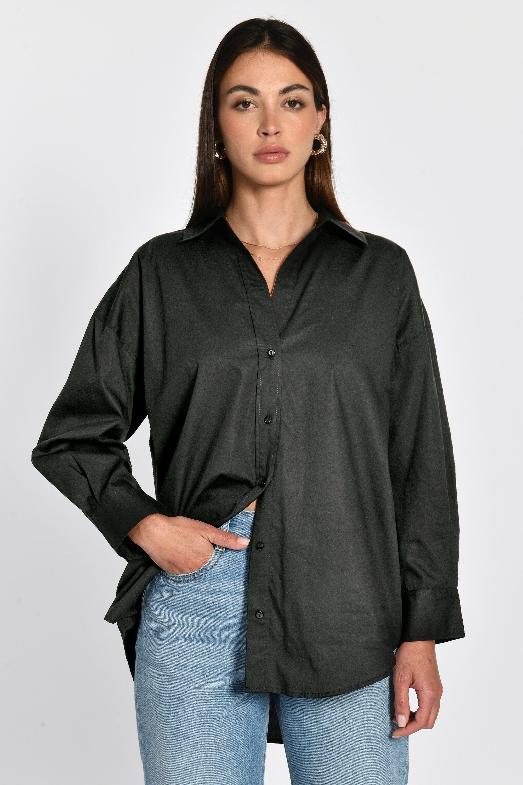 CHEMISE OVERSIZED CANDY NOIR CHEMISIER KOOKAI Mode Kookai