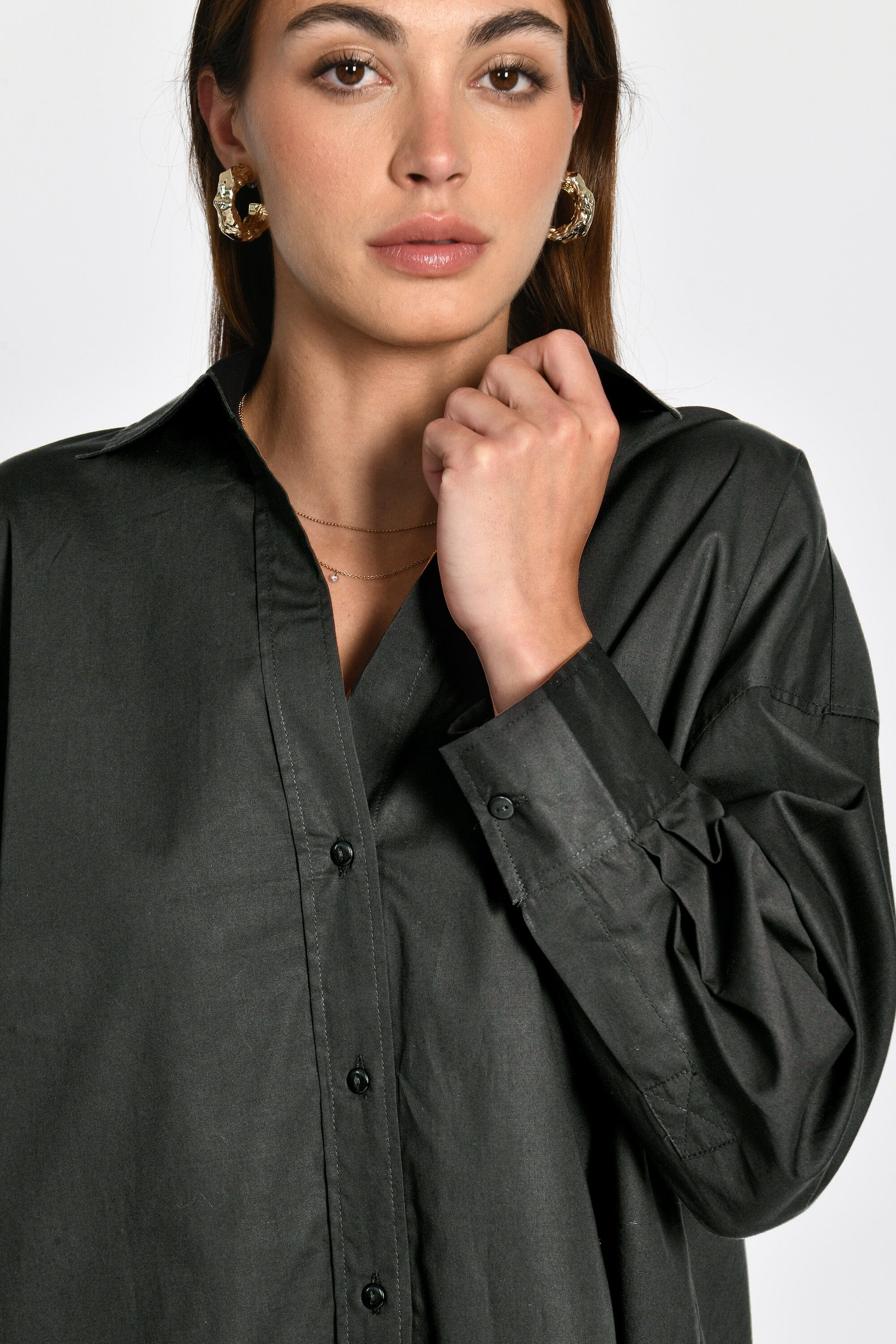 CHEMISE OVERSIZED CANDY NOIR CHEMISIER KOOKAI Mode Kookai