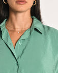 CHEMISE OVERSIZED EFFET SOIE LILOU EMERAUDE CHEMISIER NEW KOOKAI Mode Kookai