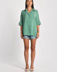 CHEMISE OVERSIZED EFFET SOIE LILOU EMERAUDE CHEMISIER NEW KOOKAI Mode Kookai