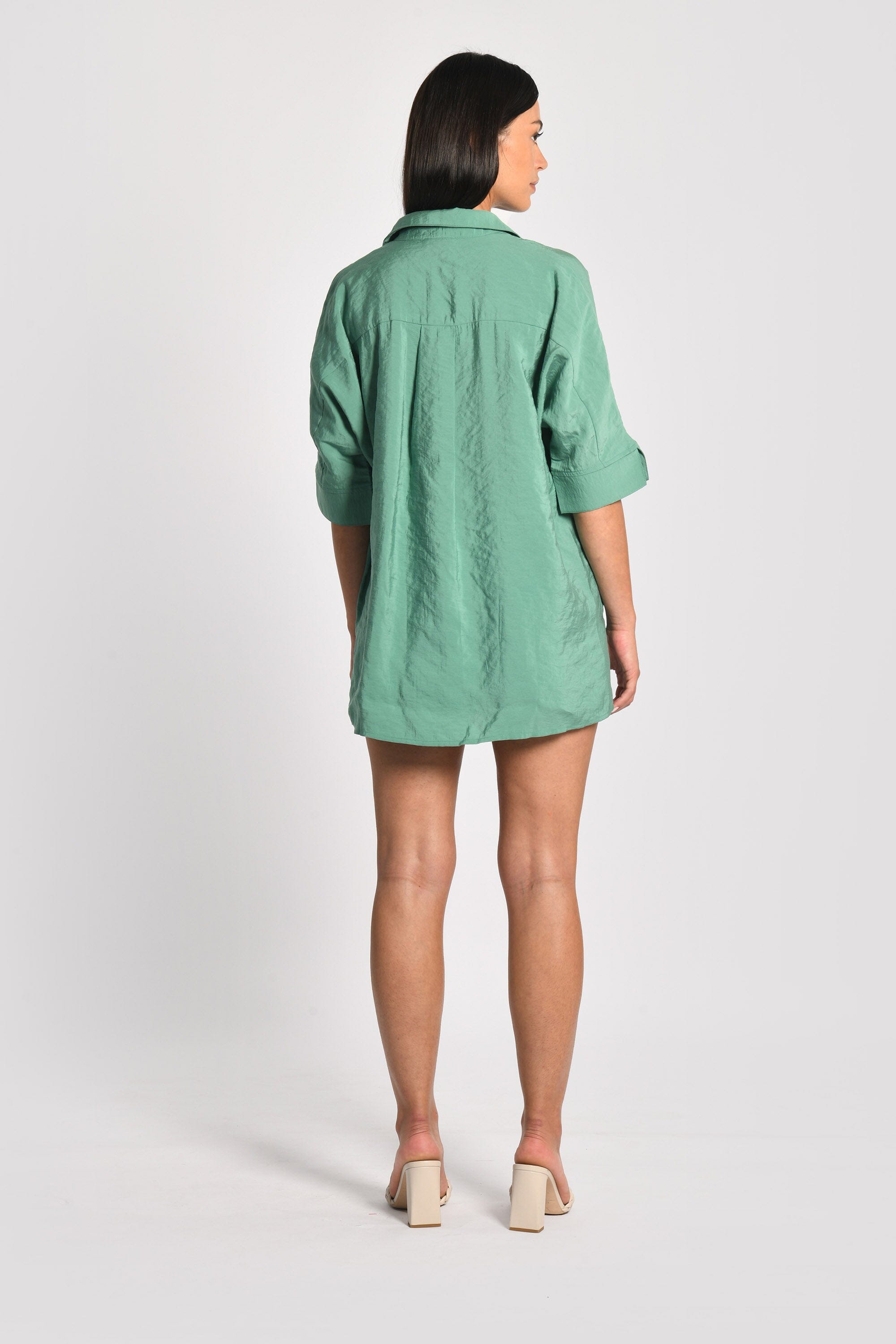 CHEMISE OVERSIZED EFFET SOIE LILOU EMERAUDE CHEMISIER NEW KOOKAI Mode Kookai