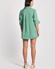 CHEMISE OVERSIZED EFFET SOIE LILOU EMERAUDE CHEMISIER NEW KOOKAI Mode Kookai