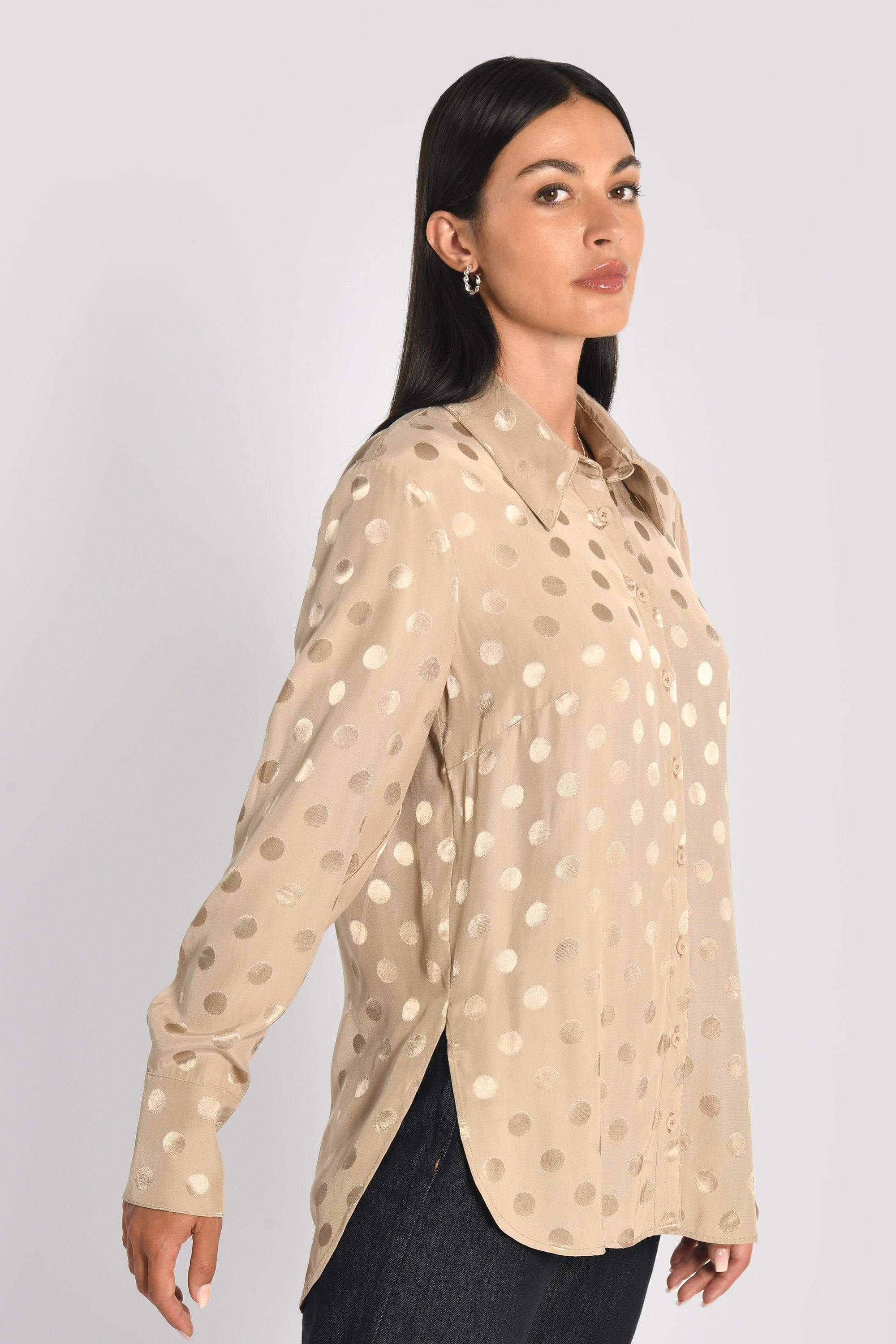 CHEMISE OVERSIZED POIS BELLA CHAMPAGNE CHEMISIER KOOKAI Mode Kookai