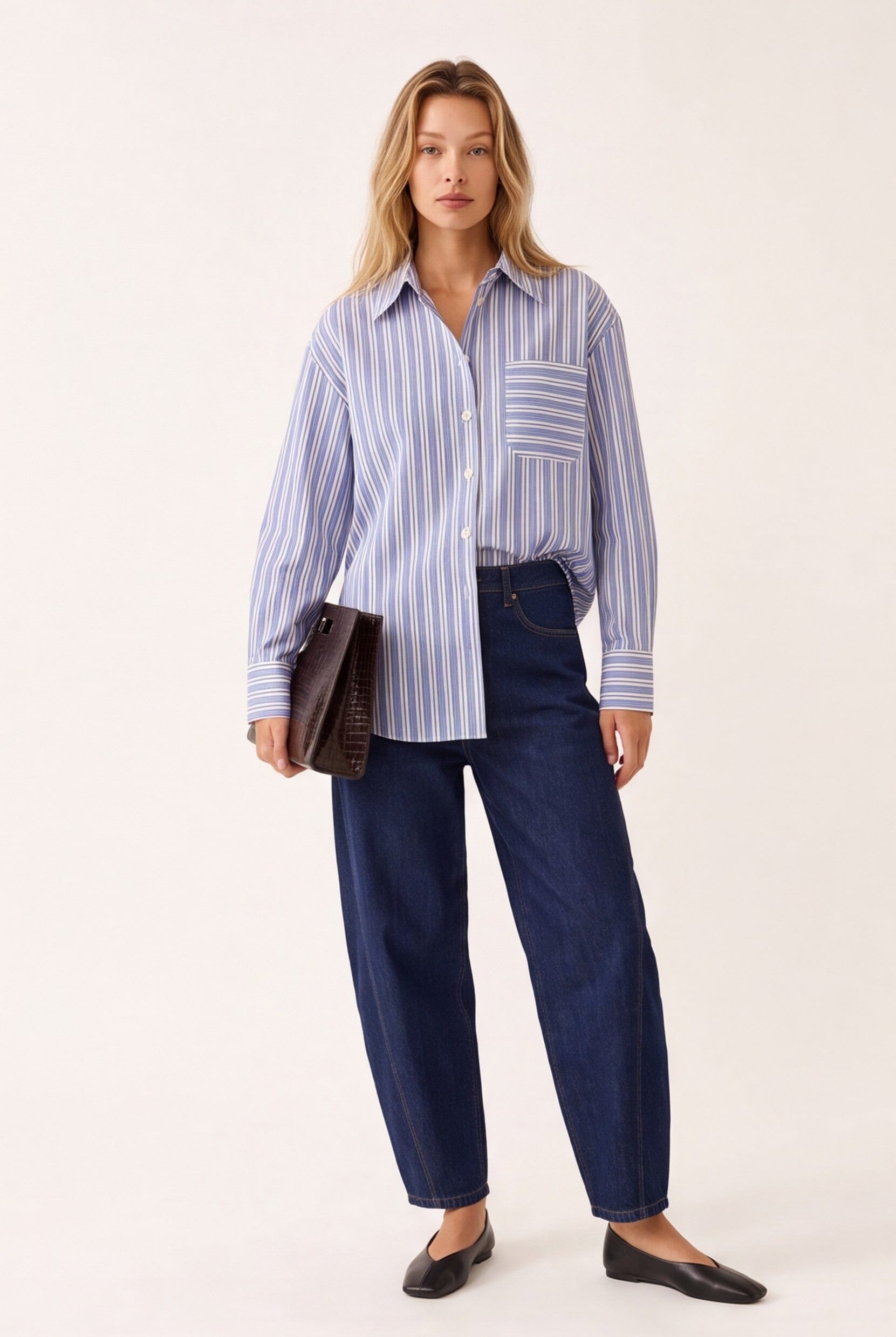 CHEMISE RAYEE - D-BOXY - BLEU CHEMISIER NEW KOOKAI Mode Kookai